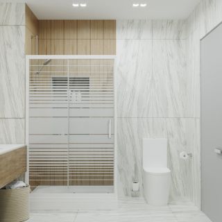 Душевой уголок Triton Фьюжн Щ0000038524 120x80 см профиль белый стекло с узором